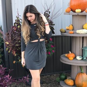 Knot Cutout T-shirt Dress